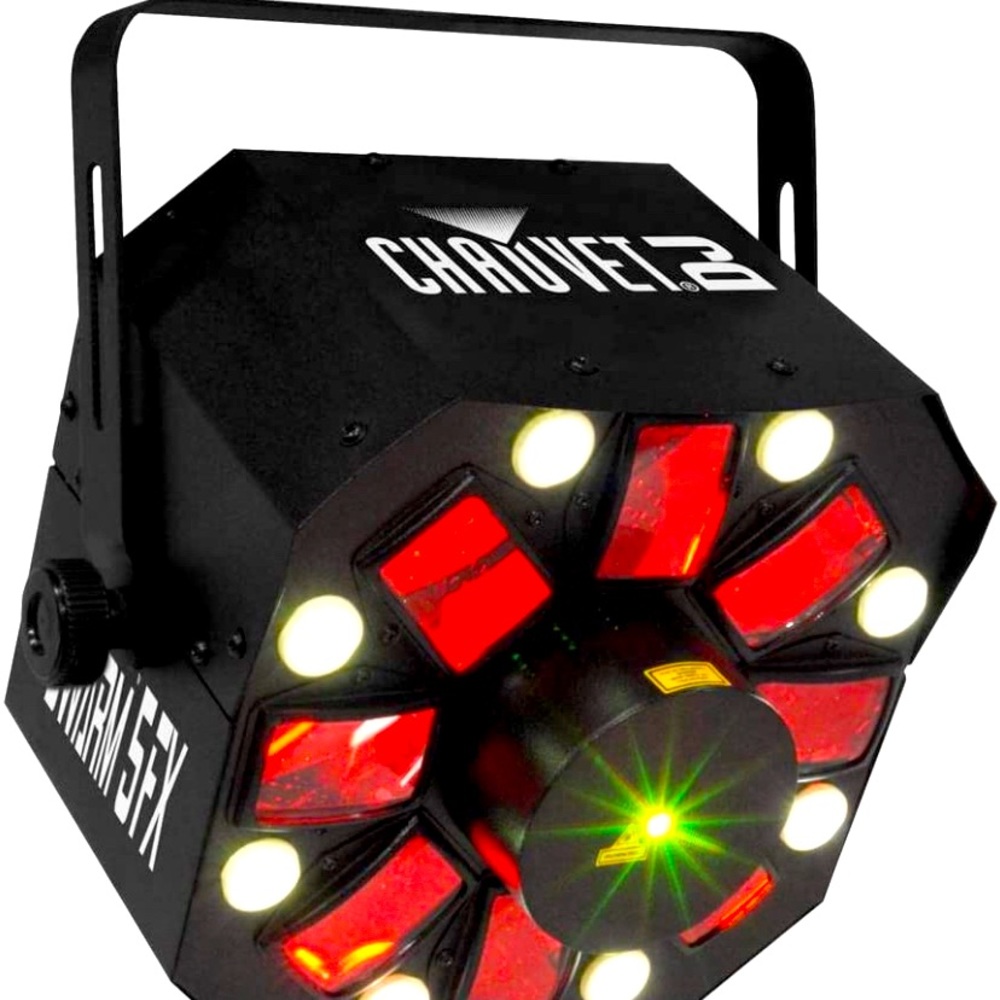 SWARM 5 FX 3-IN-1 LED LIGHTS (LASERS/STROBE/DISCO)